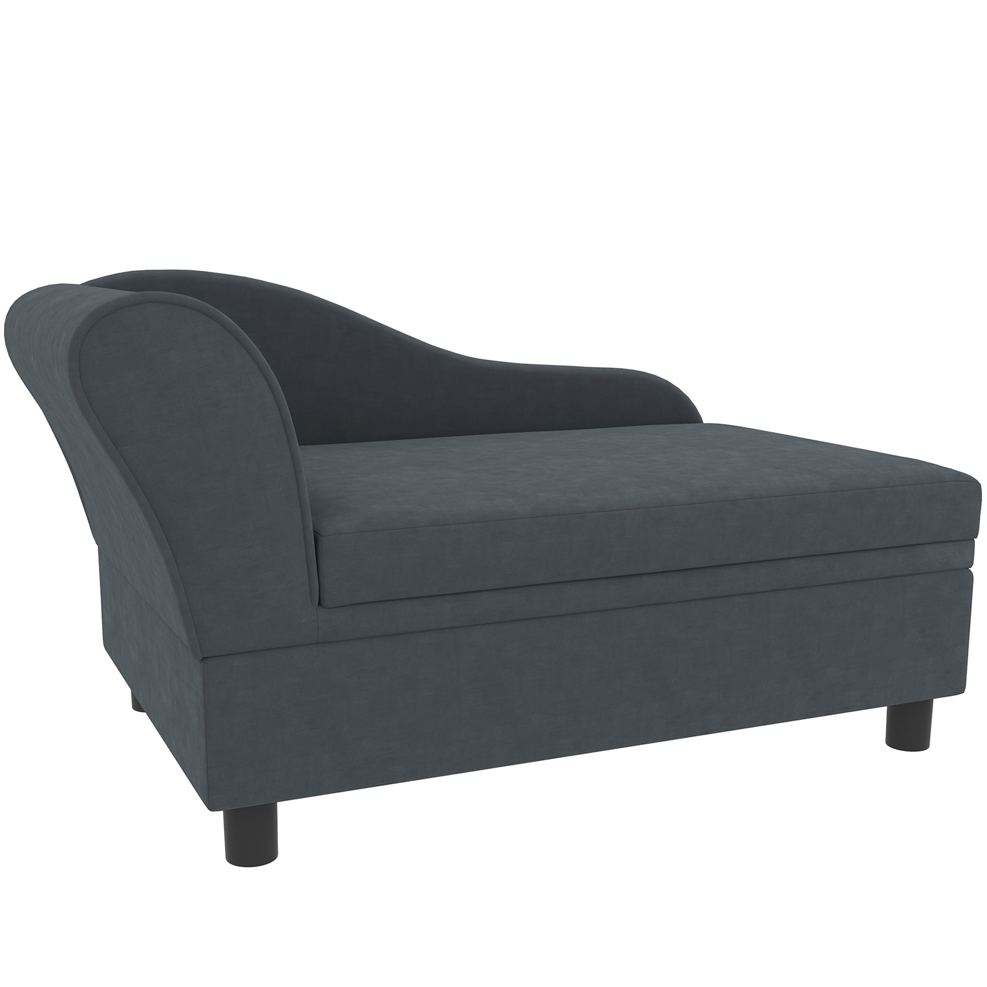 Gray chaise lounge on a white background